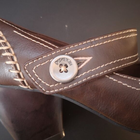 Dr Scholl's Go Play Ladies Dark Brown Leather Upper Cushion Insole Dress Shoes - Picture 8 of 9